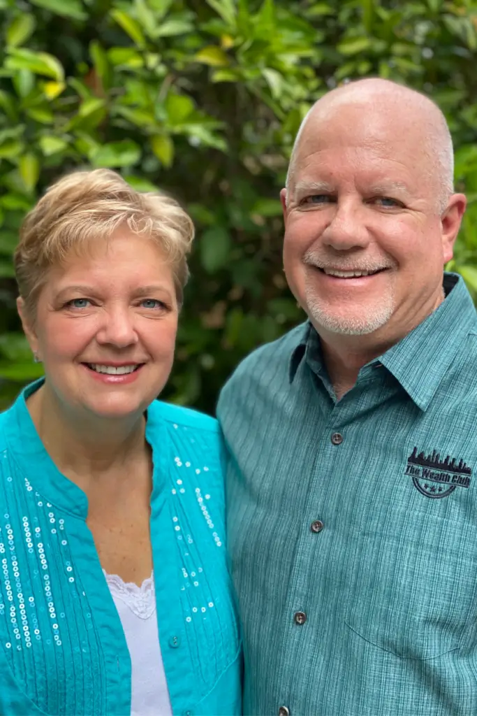 Smiling mature couple enjoying a moment outdoors.